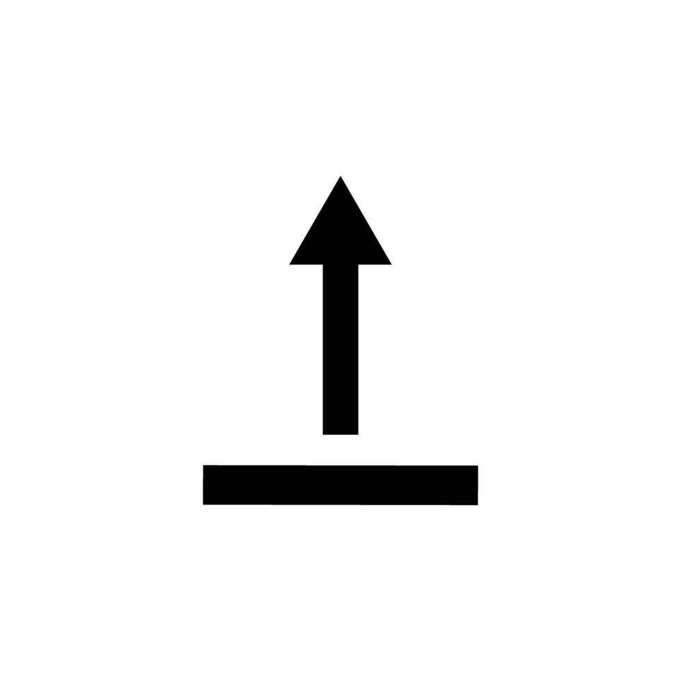 Upload silhouette icon. Sending data. vector