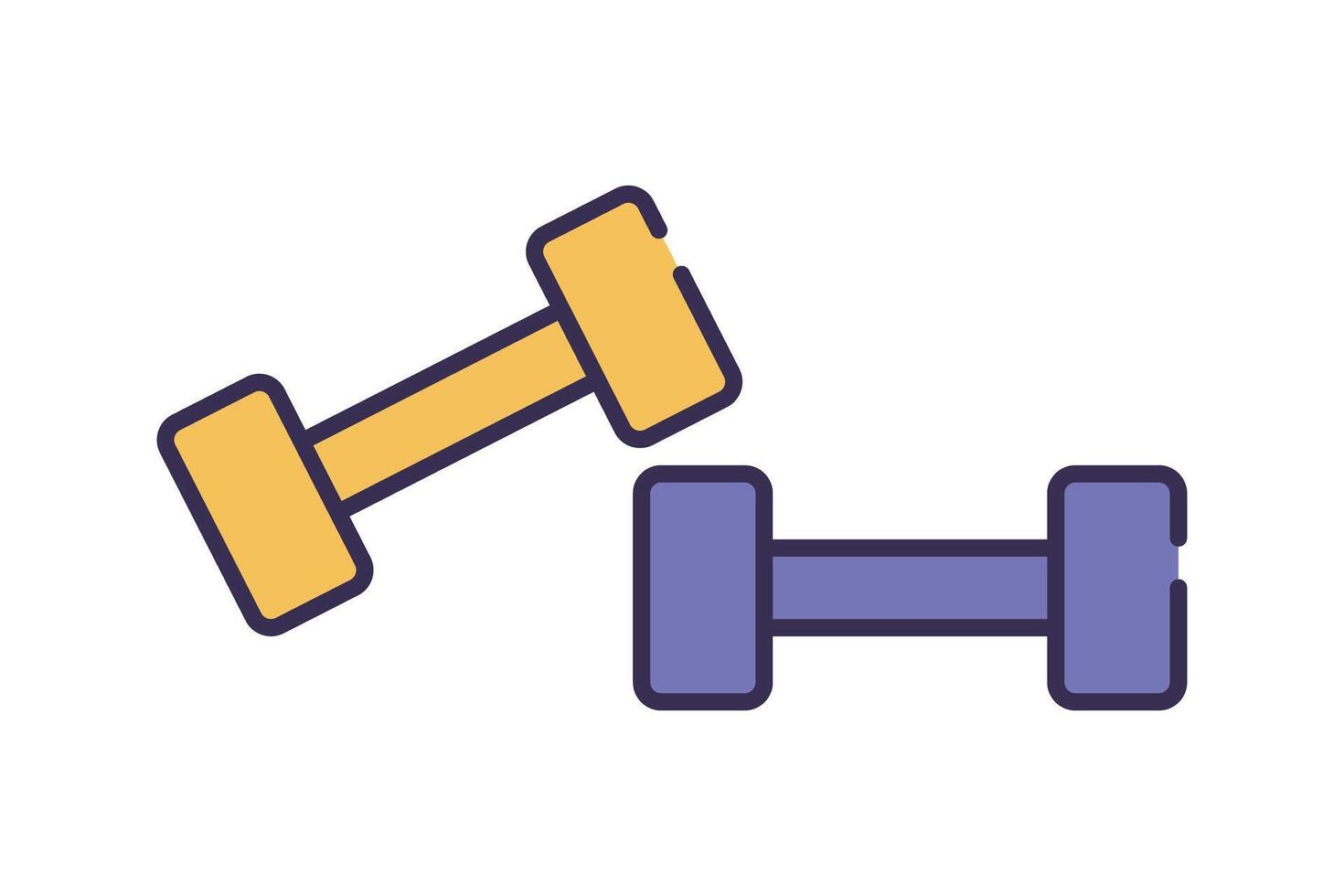 Dumbbell icon set. Training. vector
