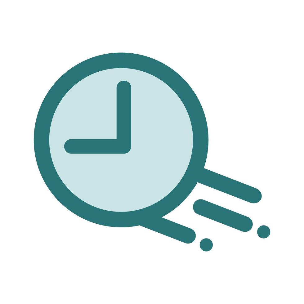 Moving clock icon. Timer and stopwatch. vector