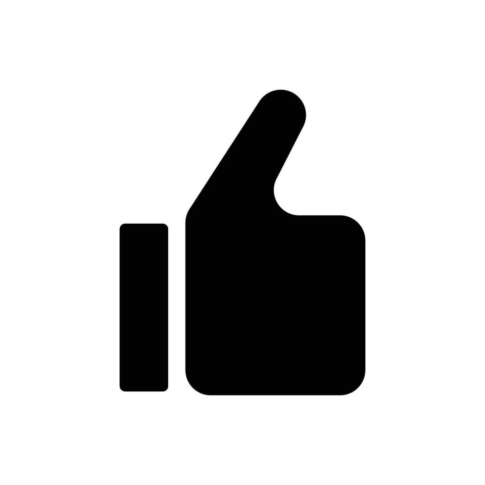 Silhouette of a good sign. Hand icon. vector