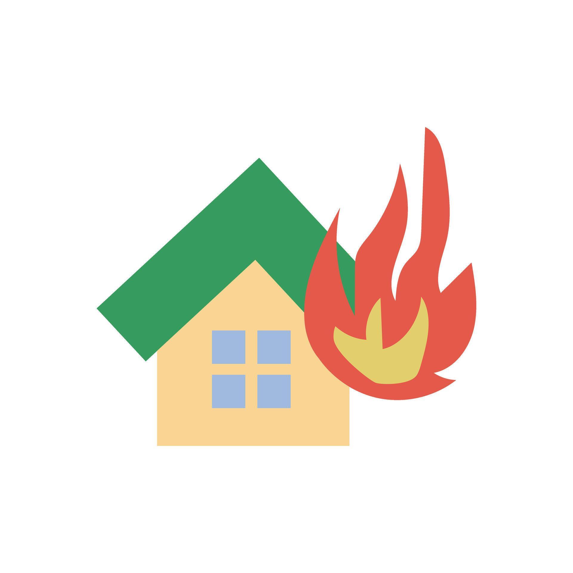 House fire. The house burn. 48668879 Vector Art at Vecteezy
