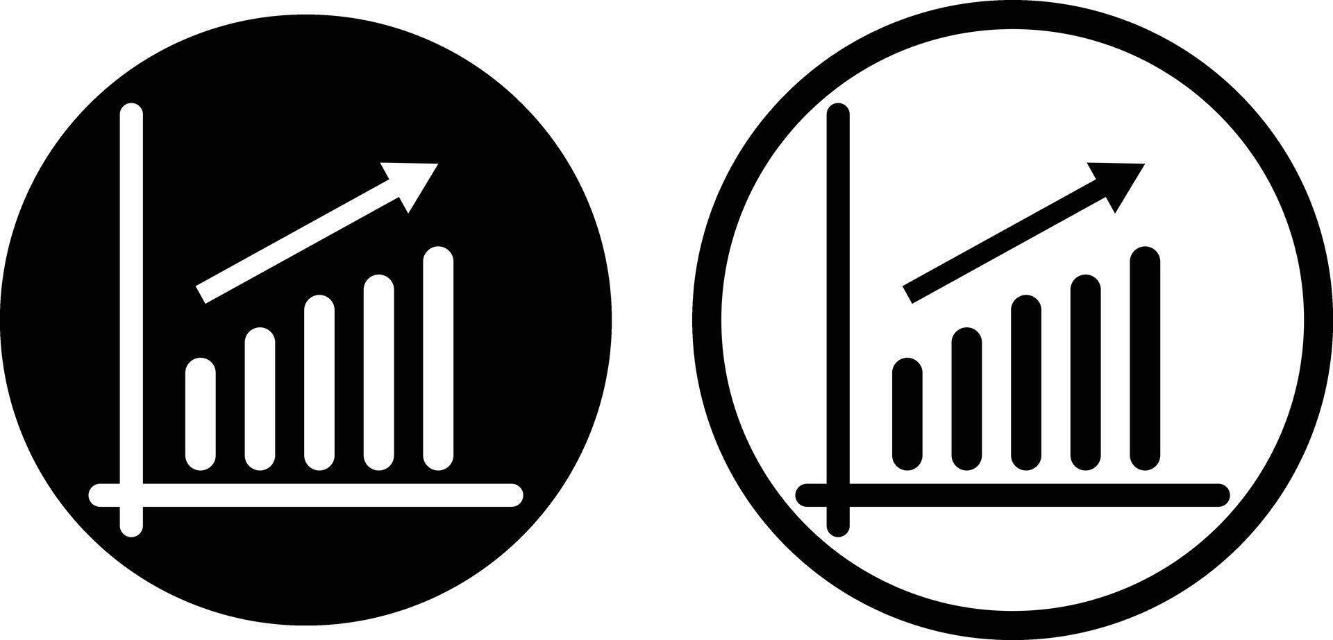 Icon set for bar graphs and charts. Business and investment. vector