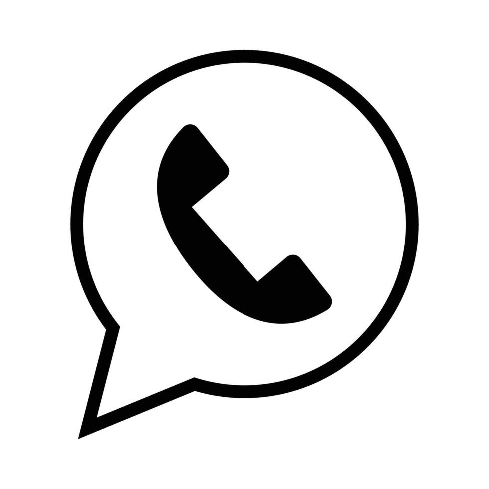 Phone and speech balloon icons. vector