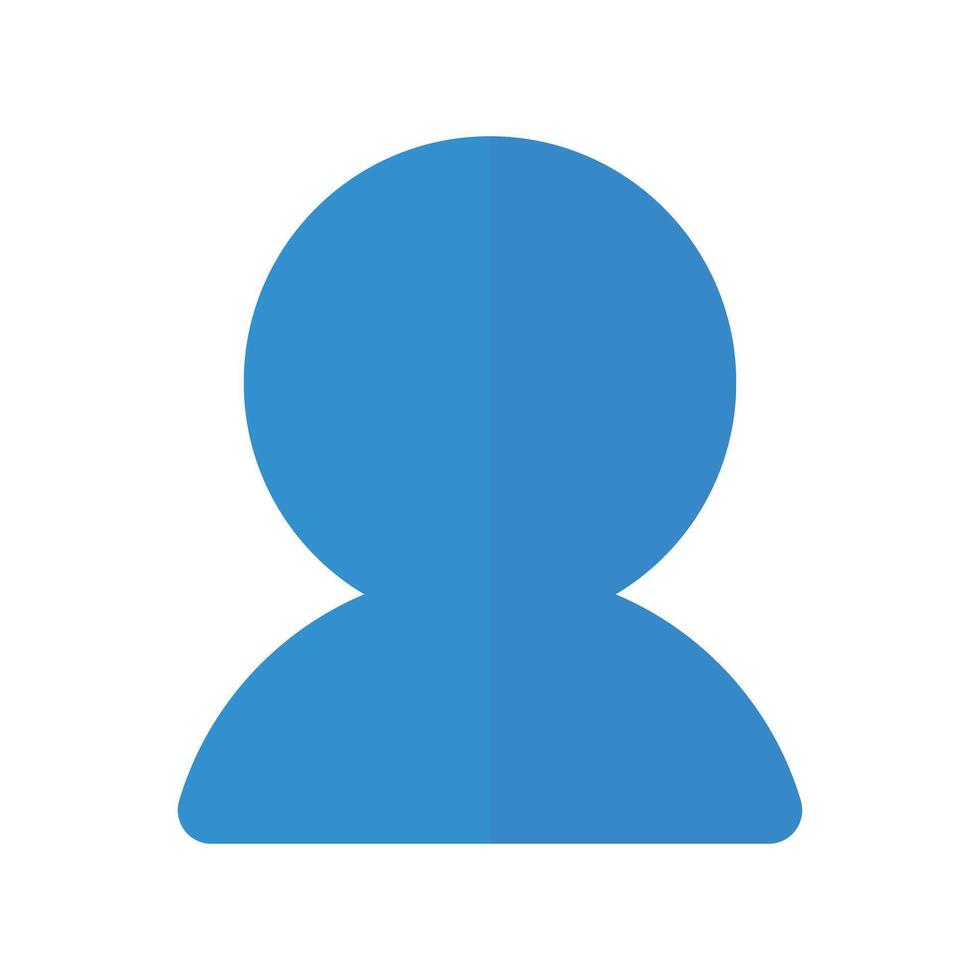 Blue user icon. Web icon for account and profile. vector