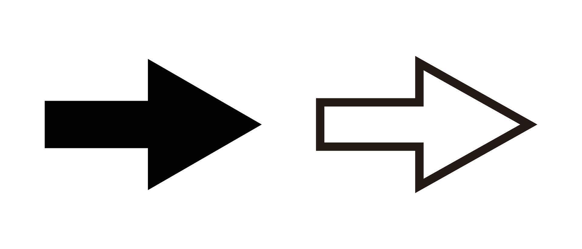 Arrow silhouette icon set. vector