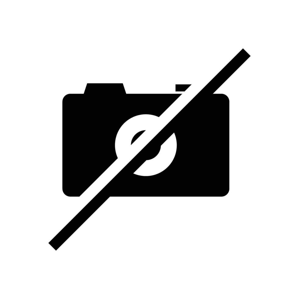 No camera icon vector