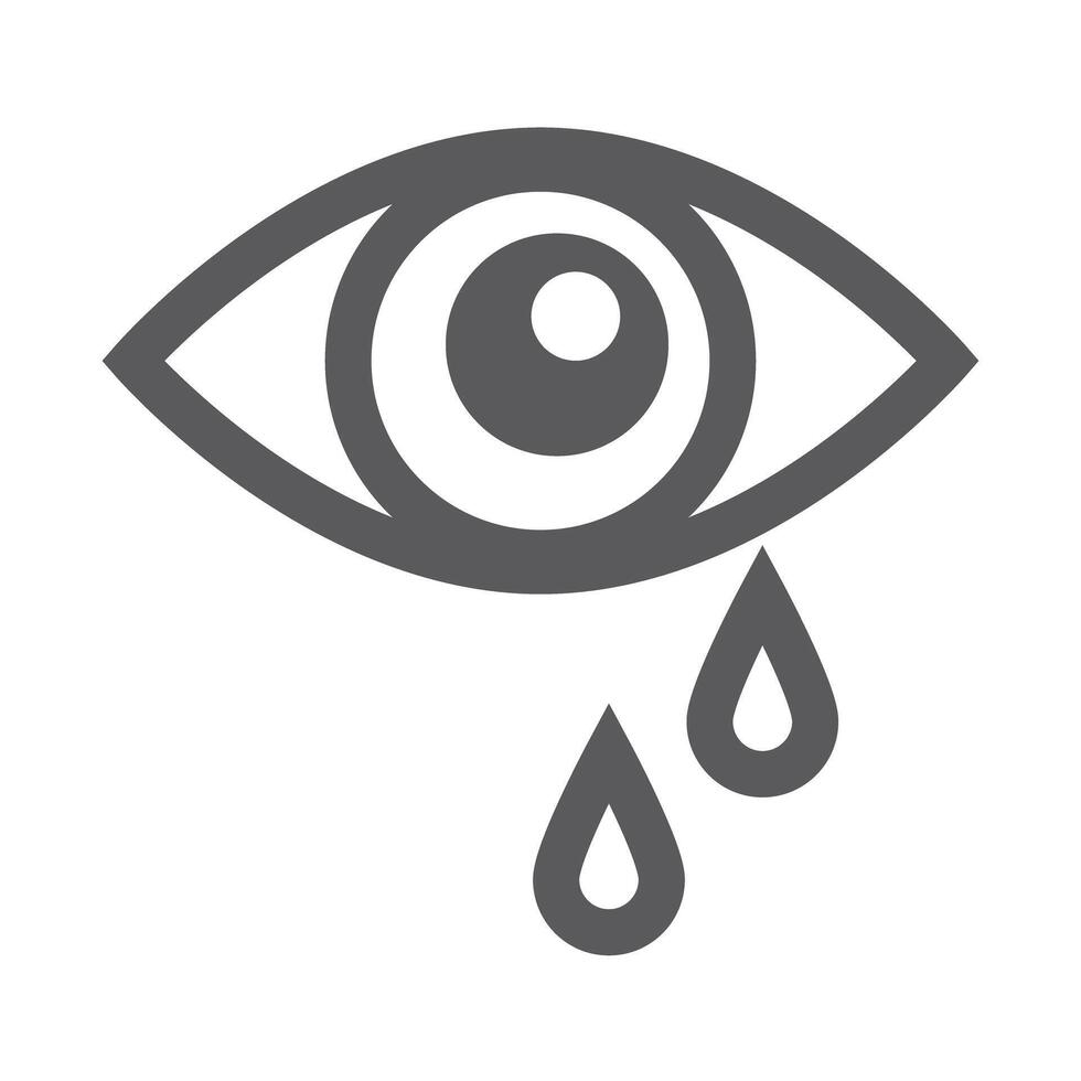 Eye with tears vector