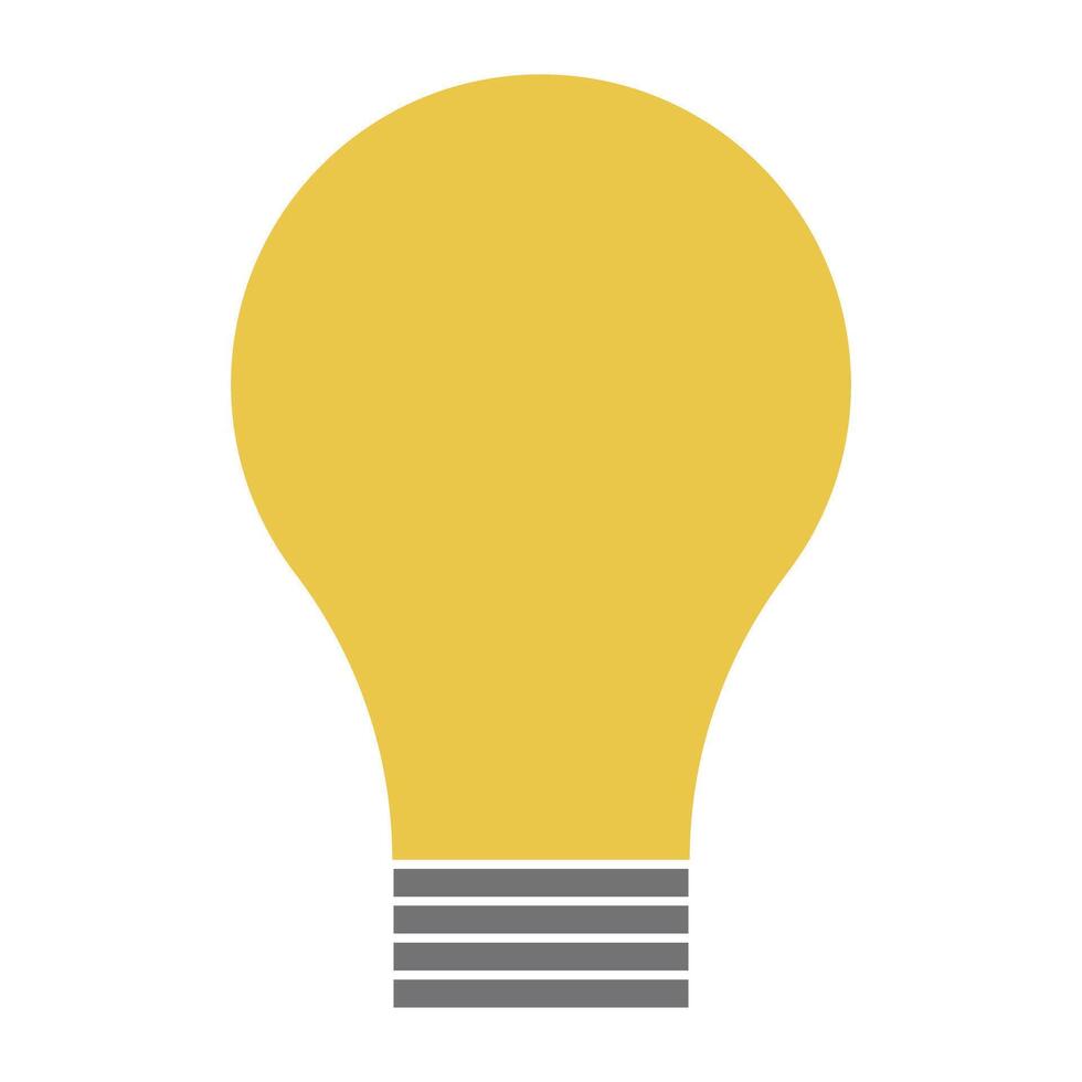 Simple light bulb icon. Tip and idea. vector