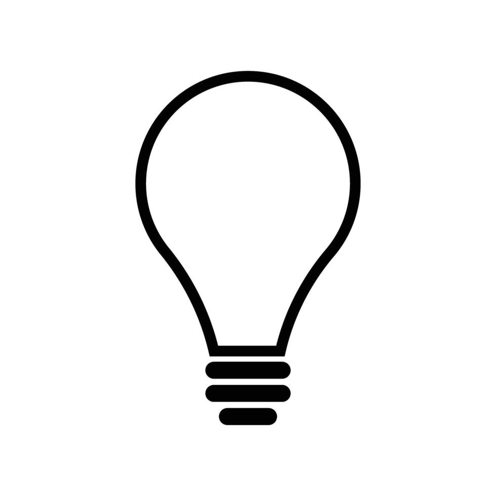 Simple light bulb icon. . vector