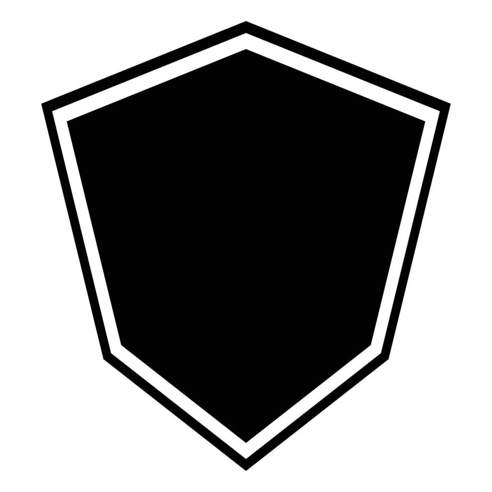Shield silhouette icon. Security. vector