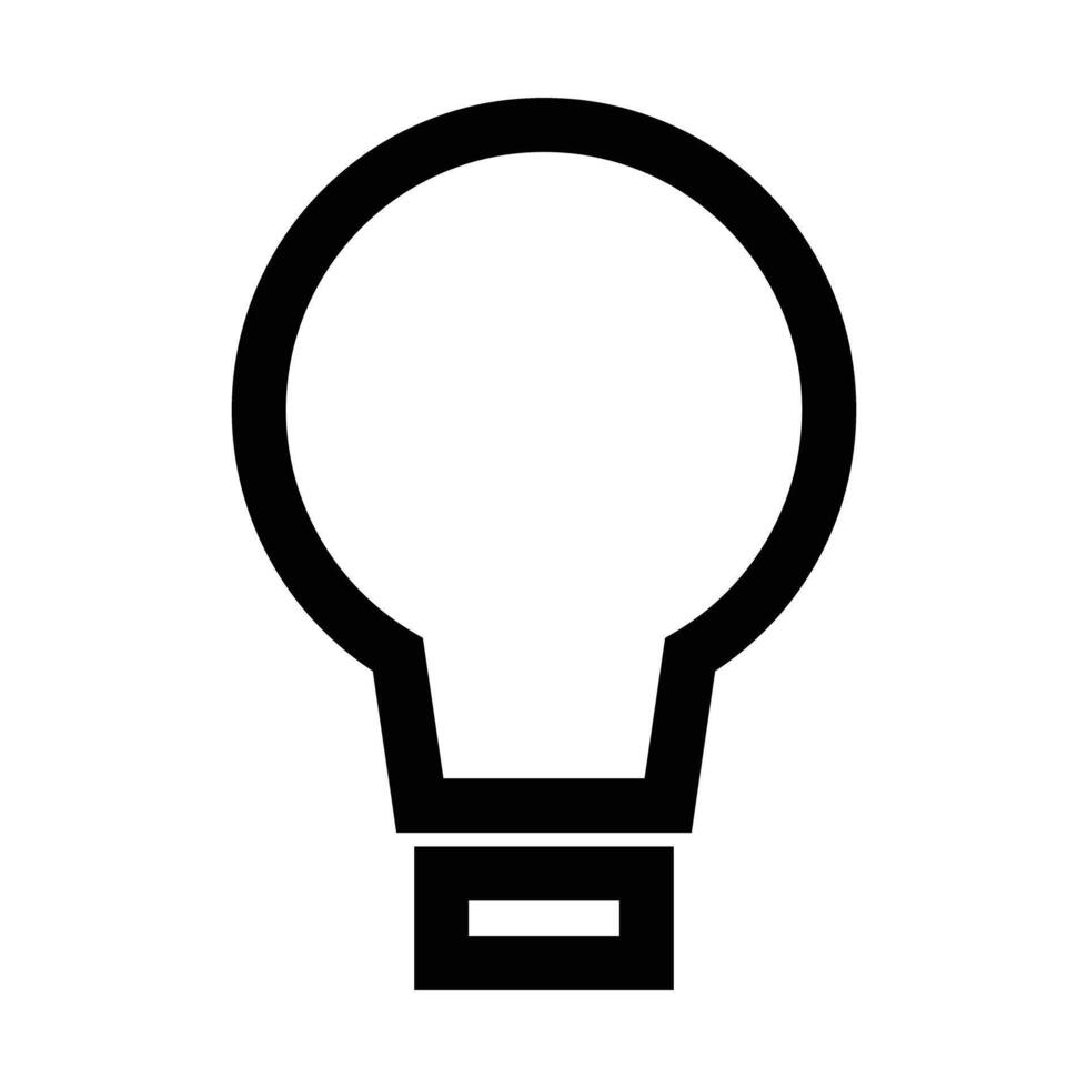 Simple light bulb icon vector
