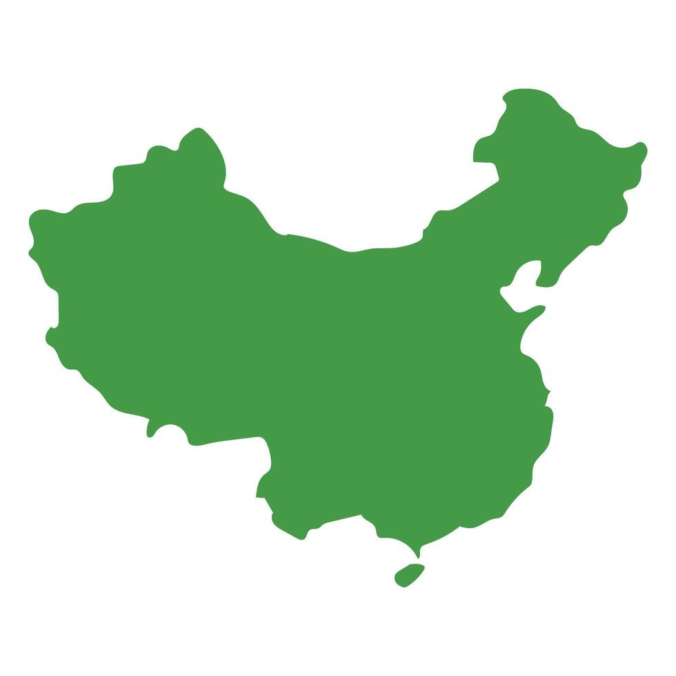 Map of mainland China. Country in Asia. vector