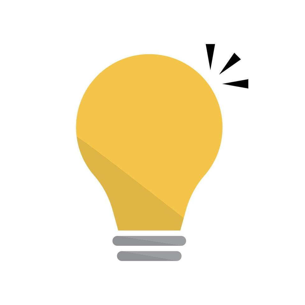 Pop light bulb icon. Creation of idea and tip. vector