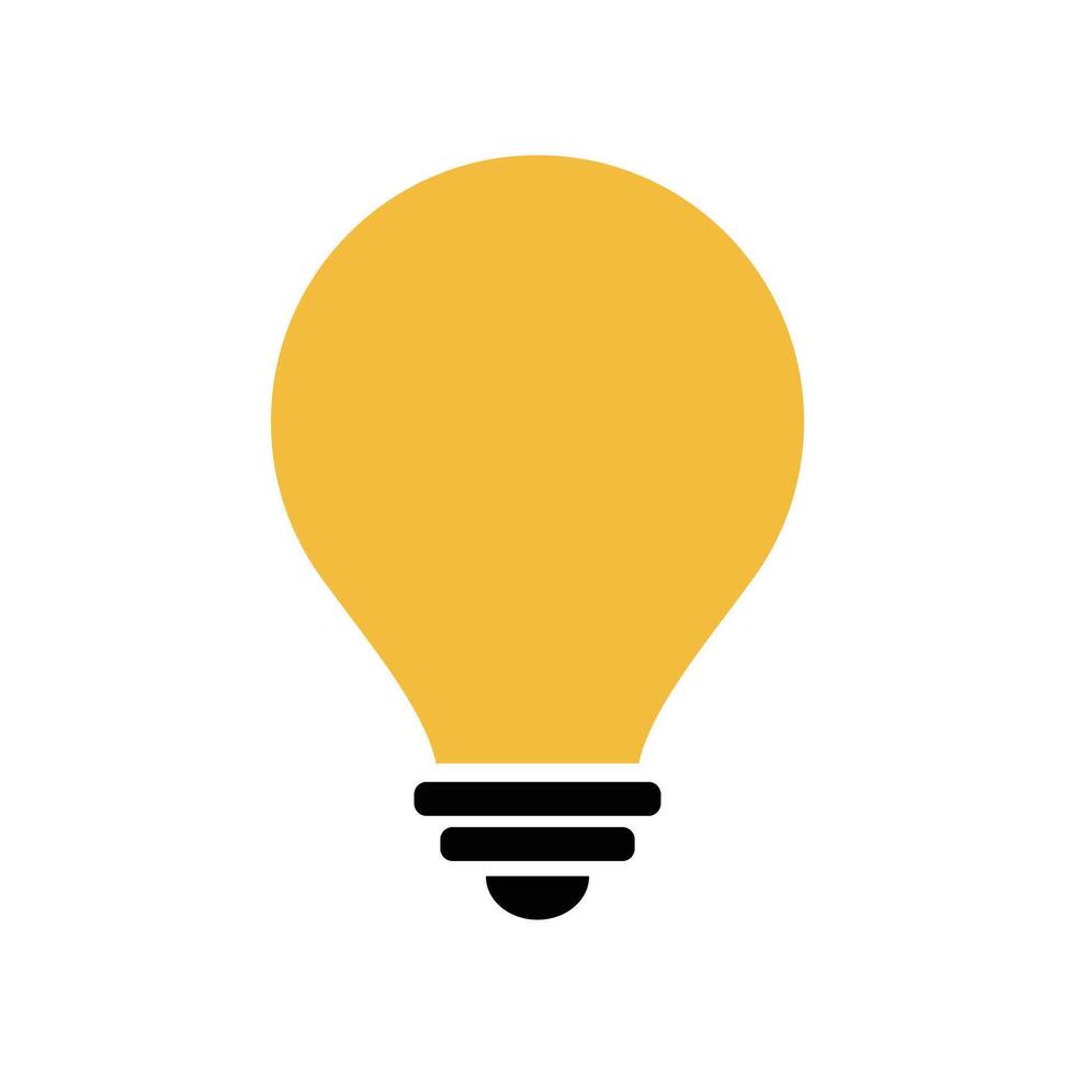 A simple light bulb icon. Inspiration and awareness. vector