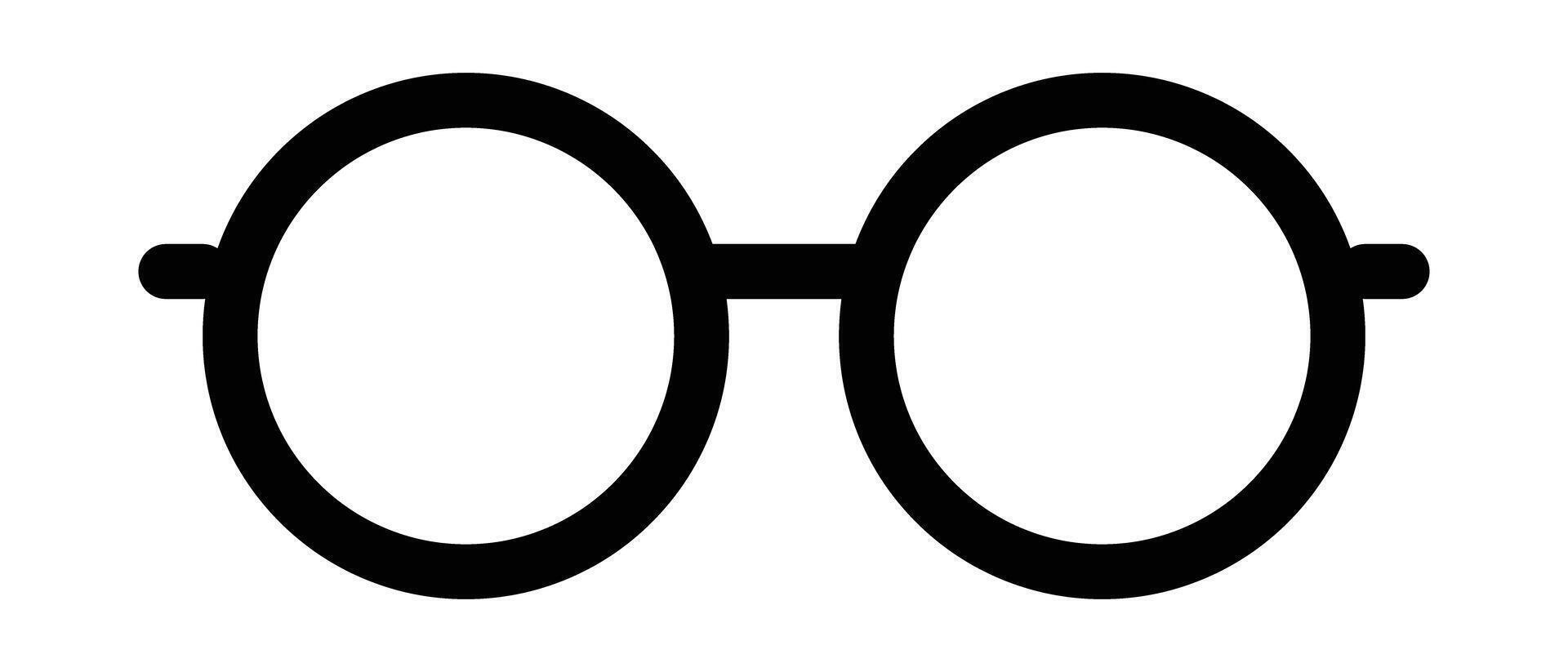 Simple glasses silhouette icon. vector