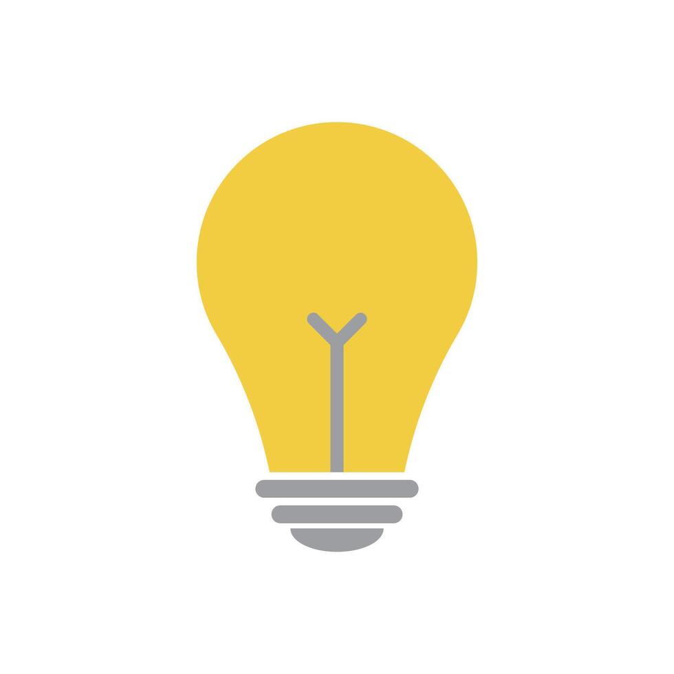 Light bulb and filament. Idea and inspiration. vector