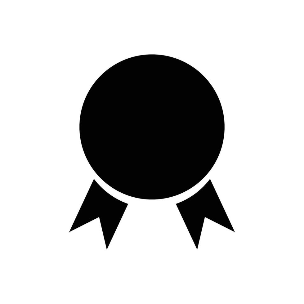 Award badge silhouette icon. vector