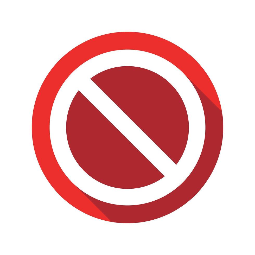 modern stop sign icon in red. vector