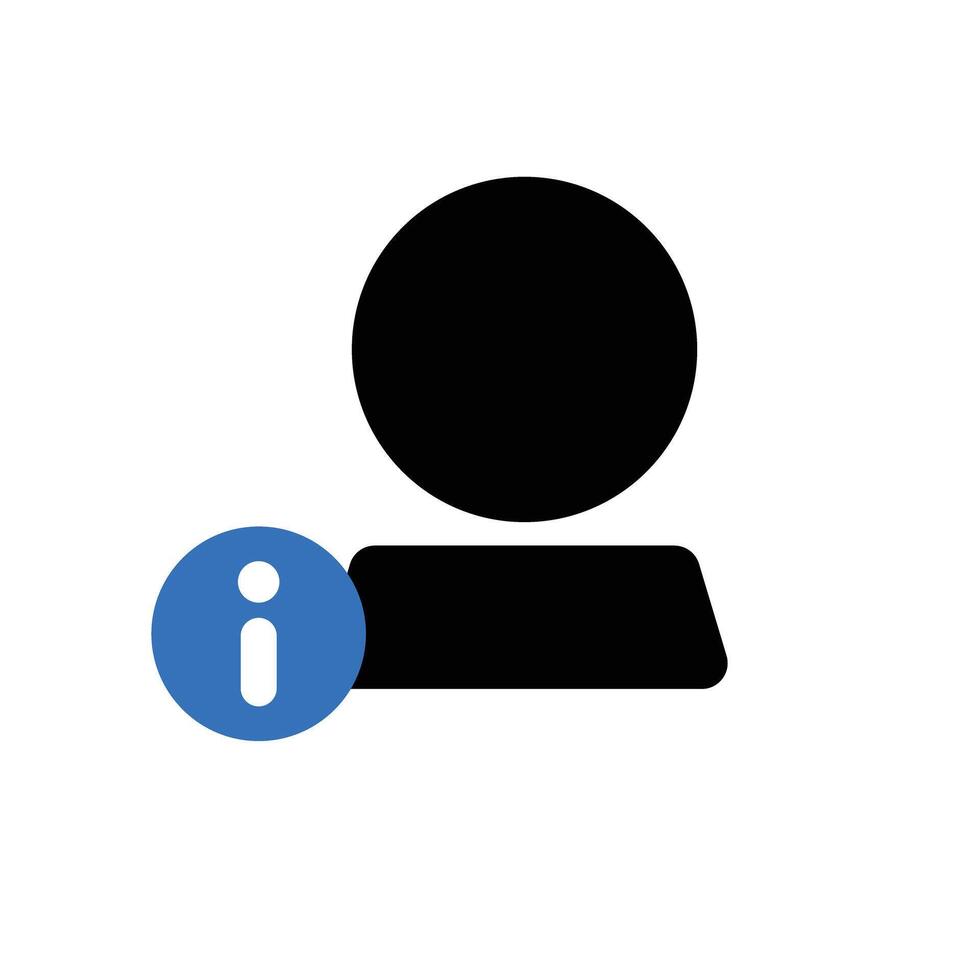 Person with information icon. vector