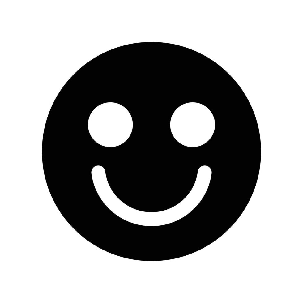 Smiling silhouette icon. Expression. vector
