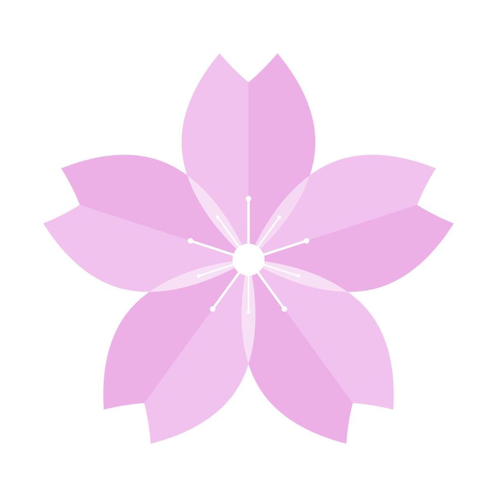 Realistic cherry blossom icon. vector