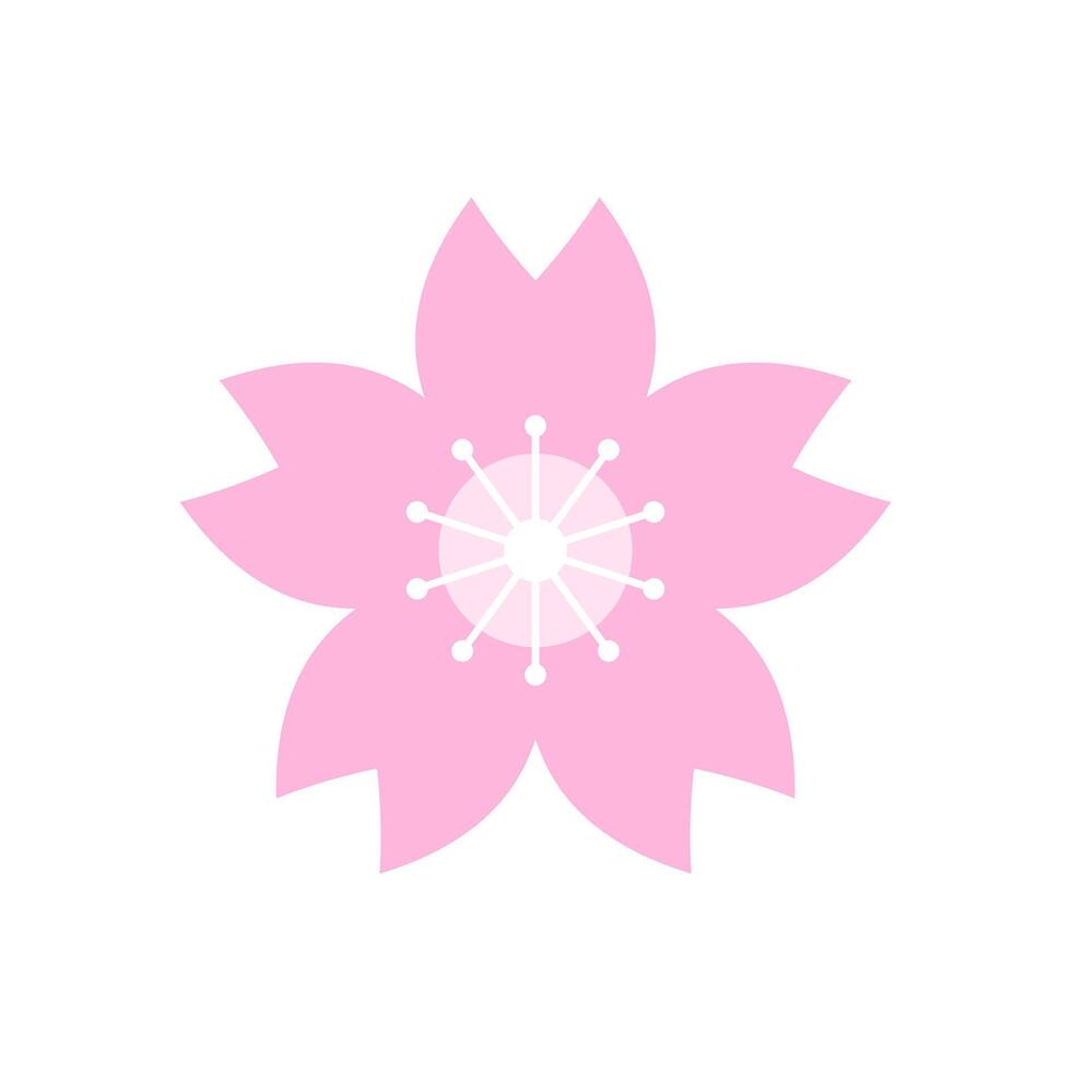 Fluttering cherry blossoms. vector