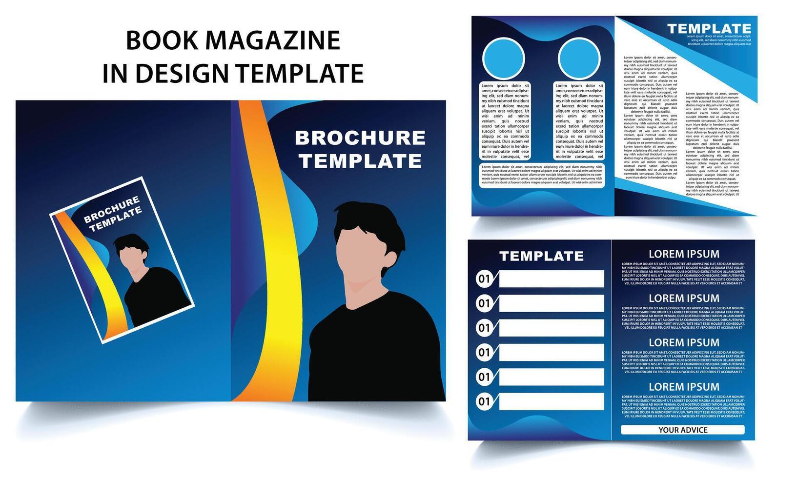 Book Magazine Brochure Template vector