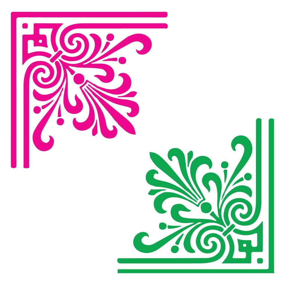 Book Side Corner Border Pattern Illustrations Border Design vector