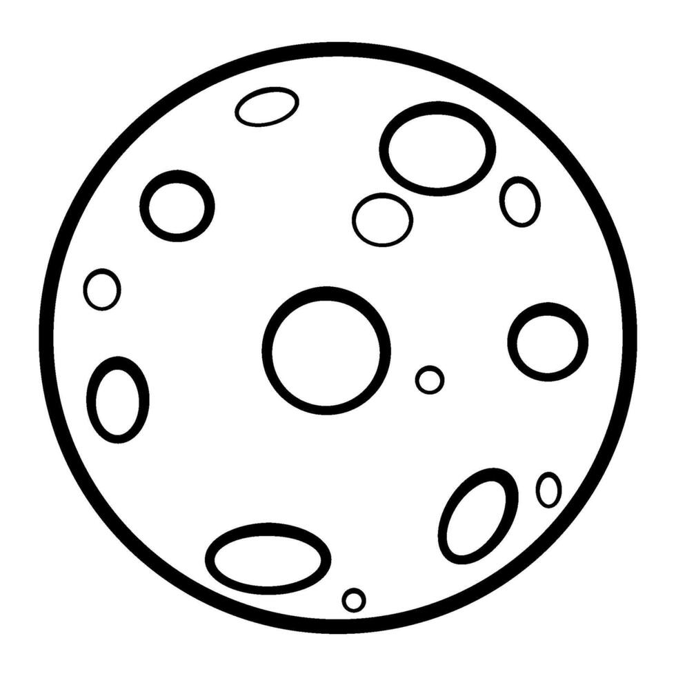 Planet galaxy outline vector