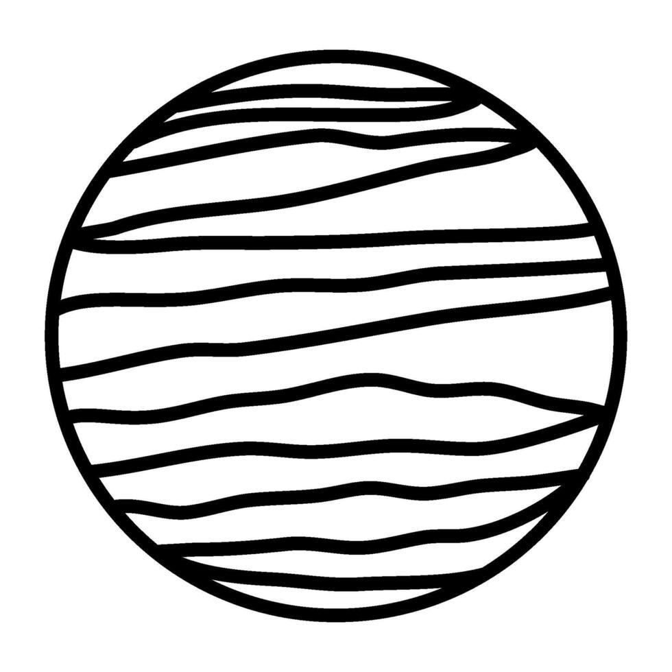 Planet galaxy outline vector