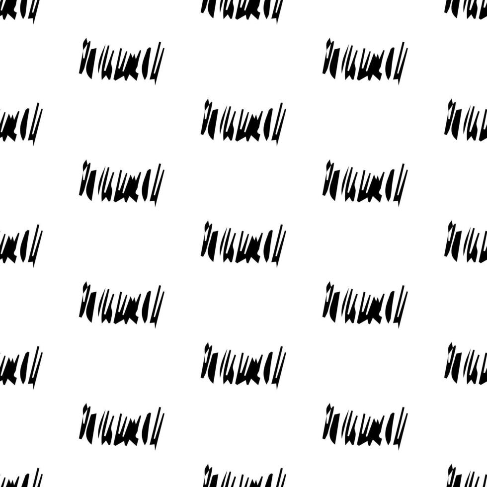 Seamless pattern with black pencil brushstrokes vector