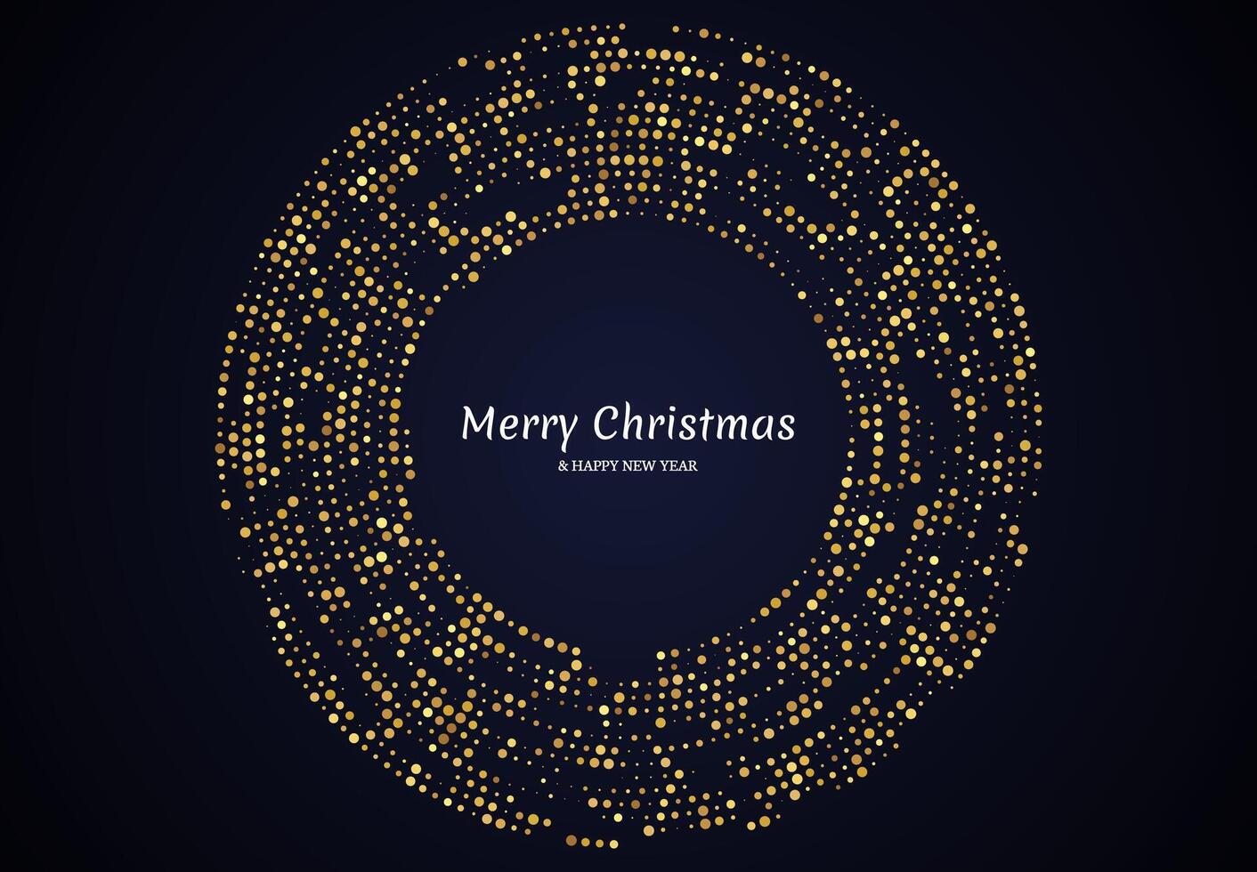 Merry Christmas of gold glitter pattern vector