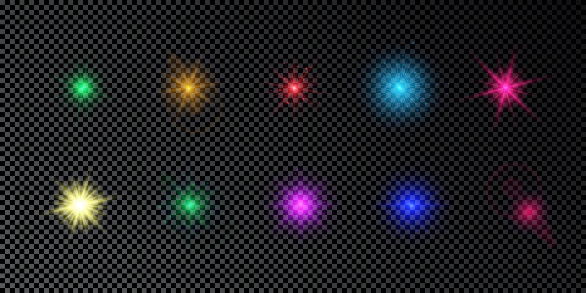Light effect of lens flare vector