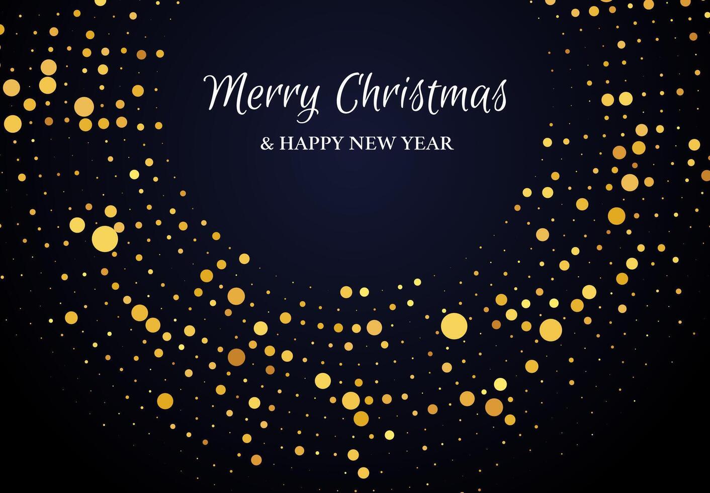 Merry Christmas of gold glitter pattern vector