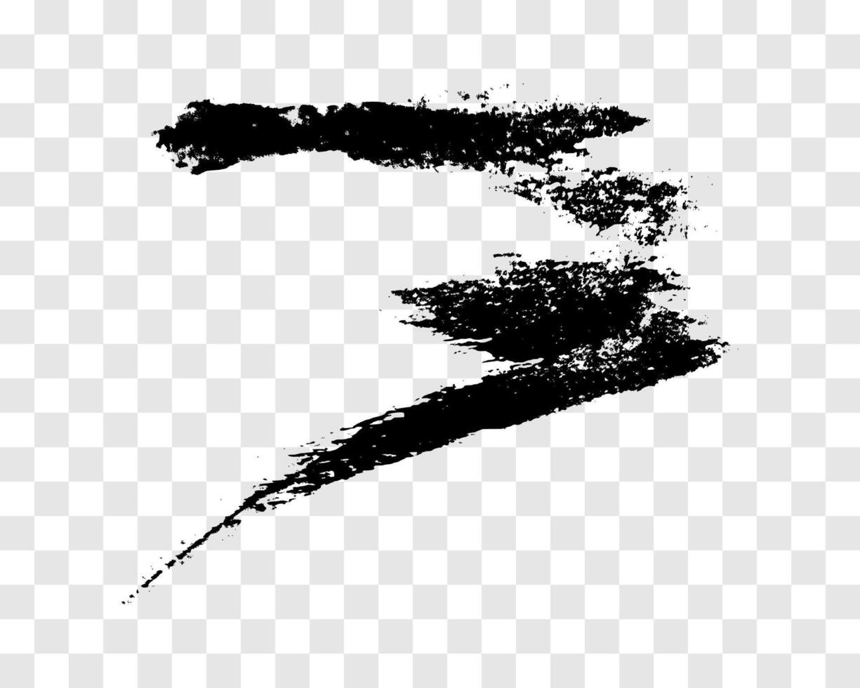 Black brush stroke. Hand drawn ink spot isolated on background. illustration vector