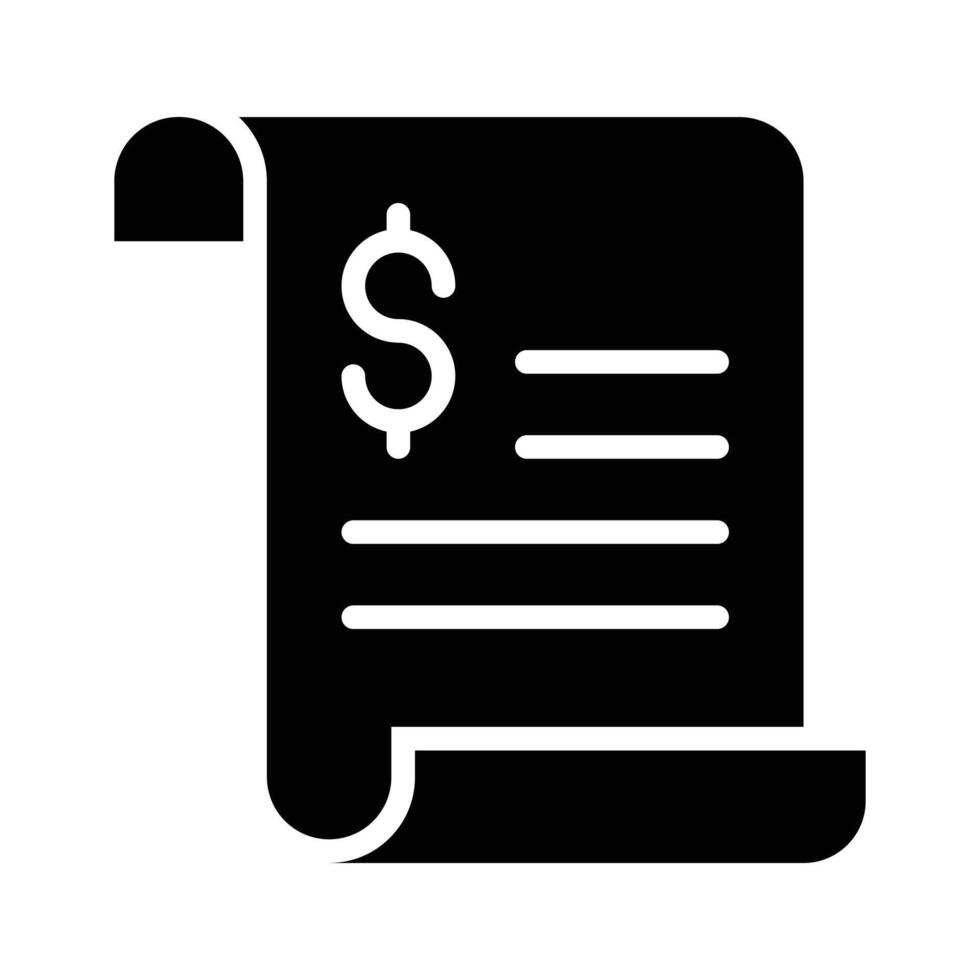 Keep track of your billing expenses with our bill receipt icon. vector