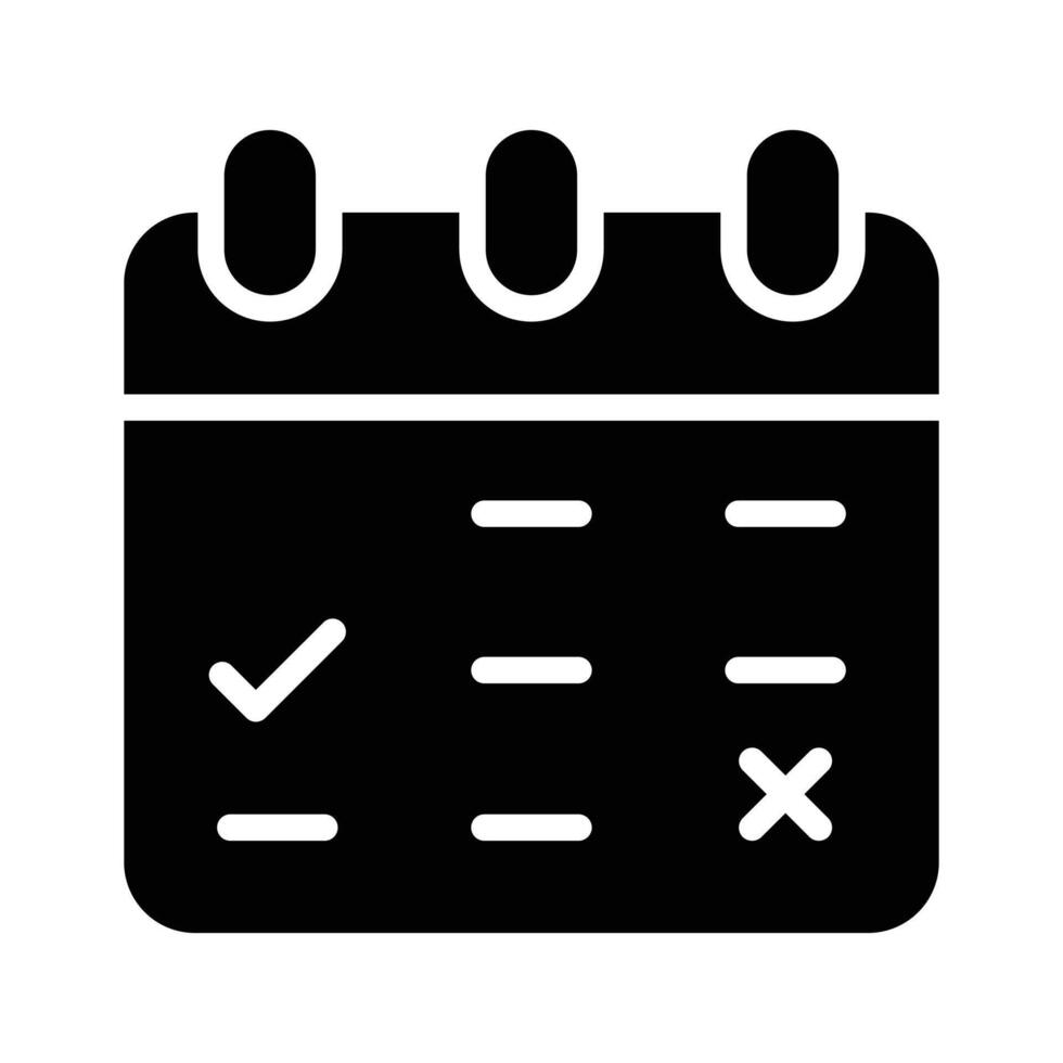A calendar represents a Schedule reminder icon to remember important appointments and tasks. vector