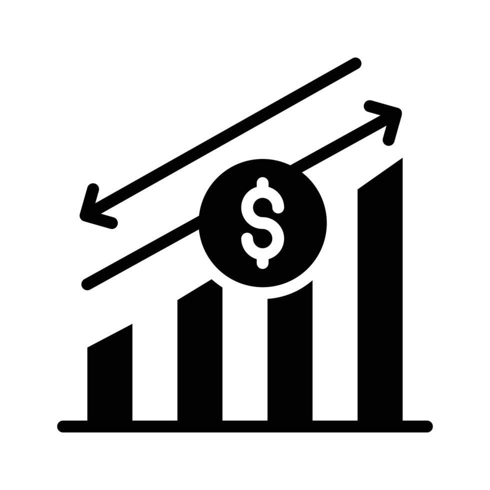 Investment growth icon symbolises increasing value or returns on investments over time vector