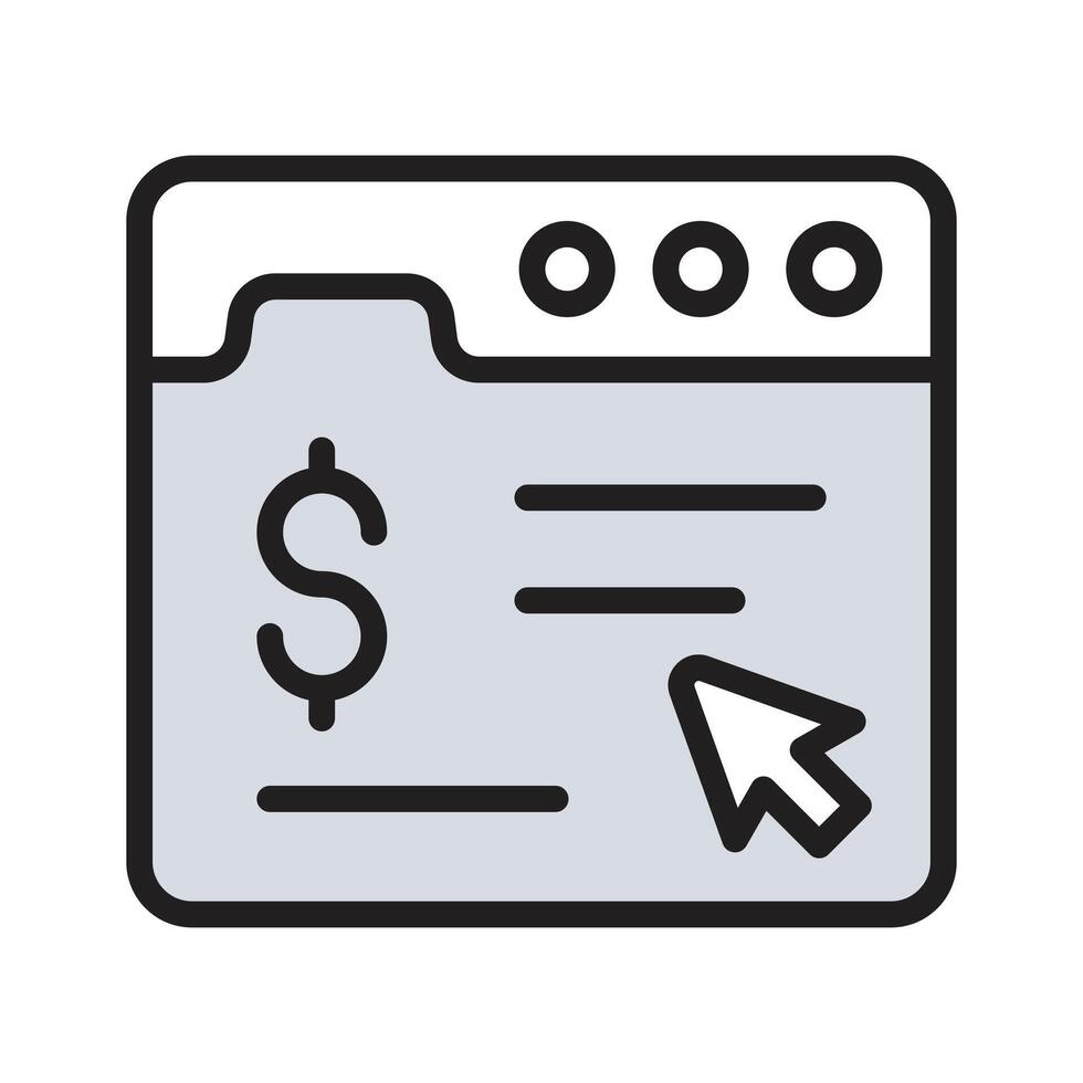Maximise engagement with the pay-per-click icon for targeted advertising strategies. vector