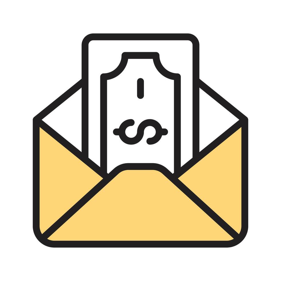 Receive your salary securely with the envelope icon, ensuring timely payments vector