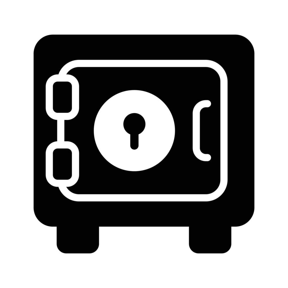 Keep your money secure, tap the locker icon to safeguard your private info. vector