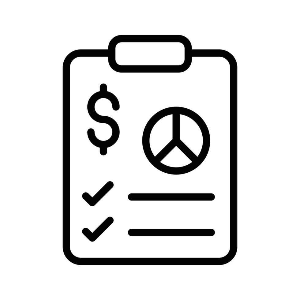 A document with money sign represents a payment record vector