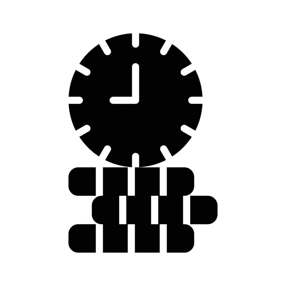 Time clock on coins represents that time is money vector
