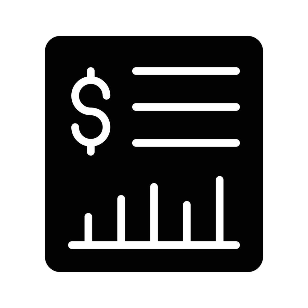 A document with a dollar sign on it shows the financial statement icon vector