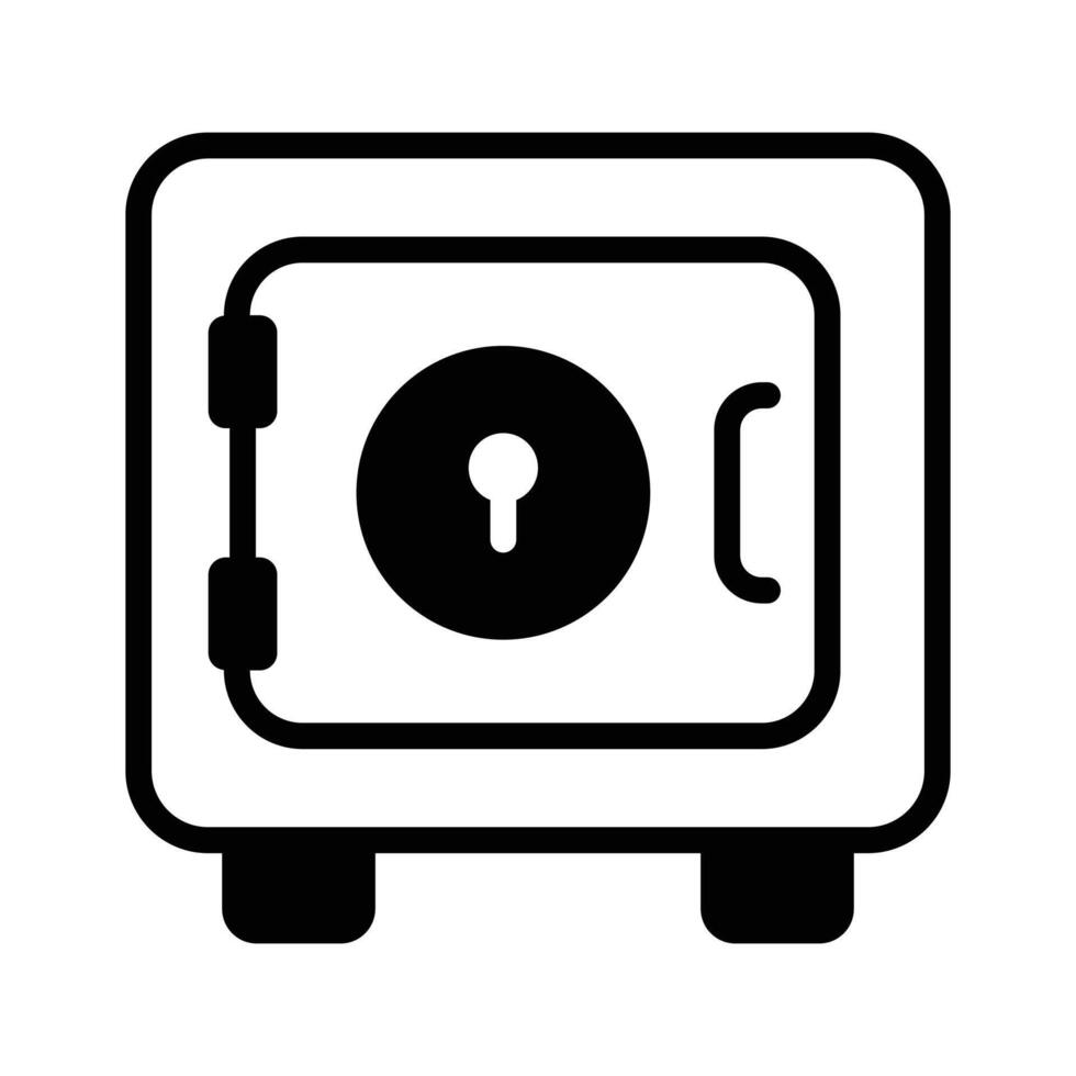Keep your money secure, tap the locker icon to safeguard your private info. vector