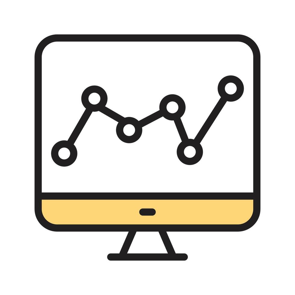 A business analysis icon represents evaluations to improve efficiency in business processes. vector