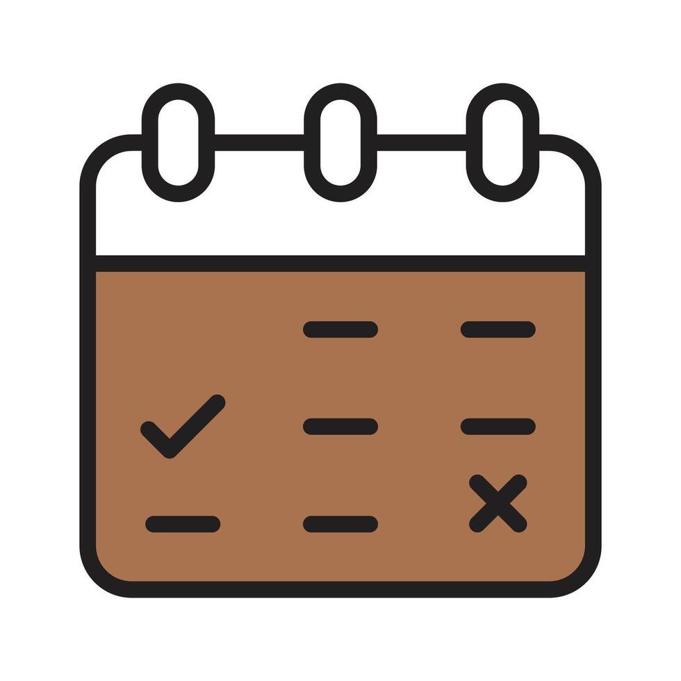 A calendar represents a Schedule reminder icon to remember important appointments and tasks. vector