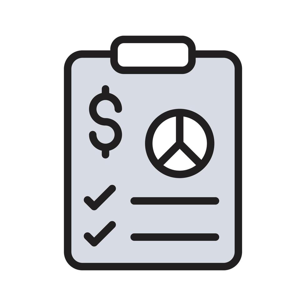 A document with money sign represents a payment record vector