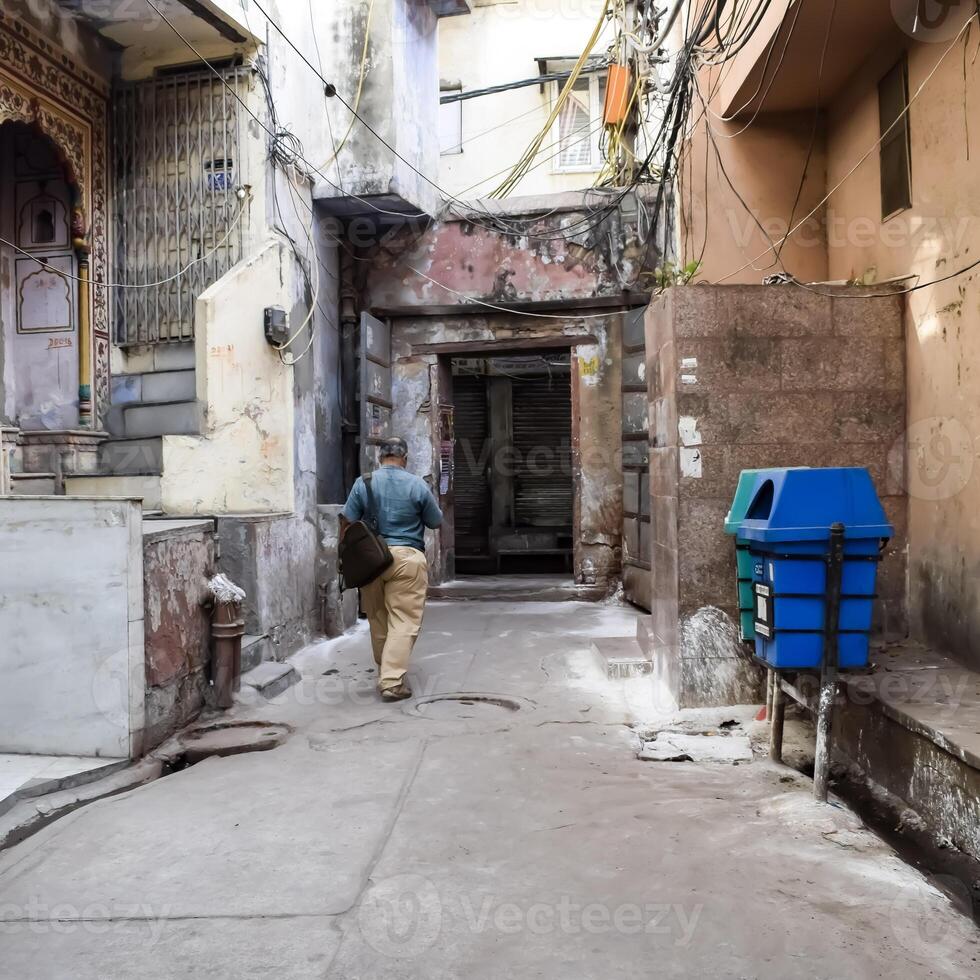 Streets of Old Delhi, Street Photography of Chandni Chowk market of Old Delhi during morning time, Old Delhi Street Photography photo