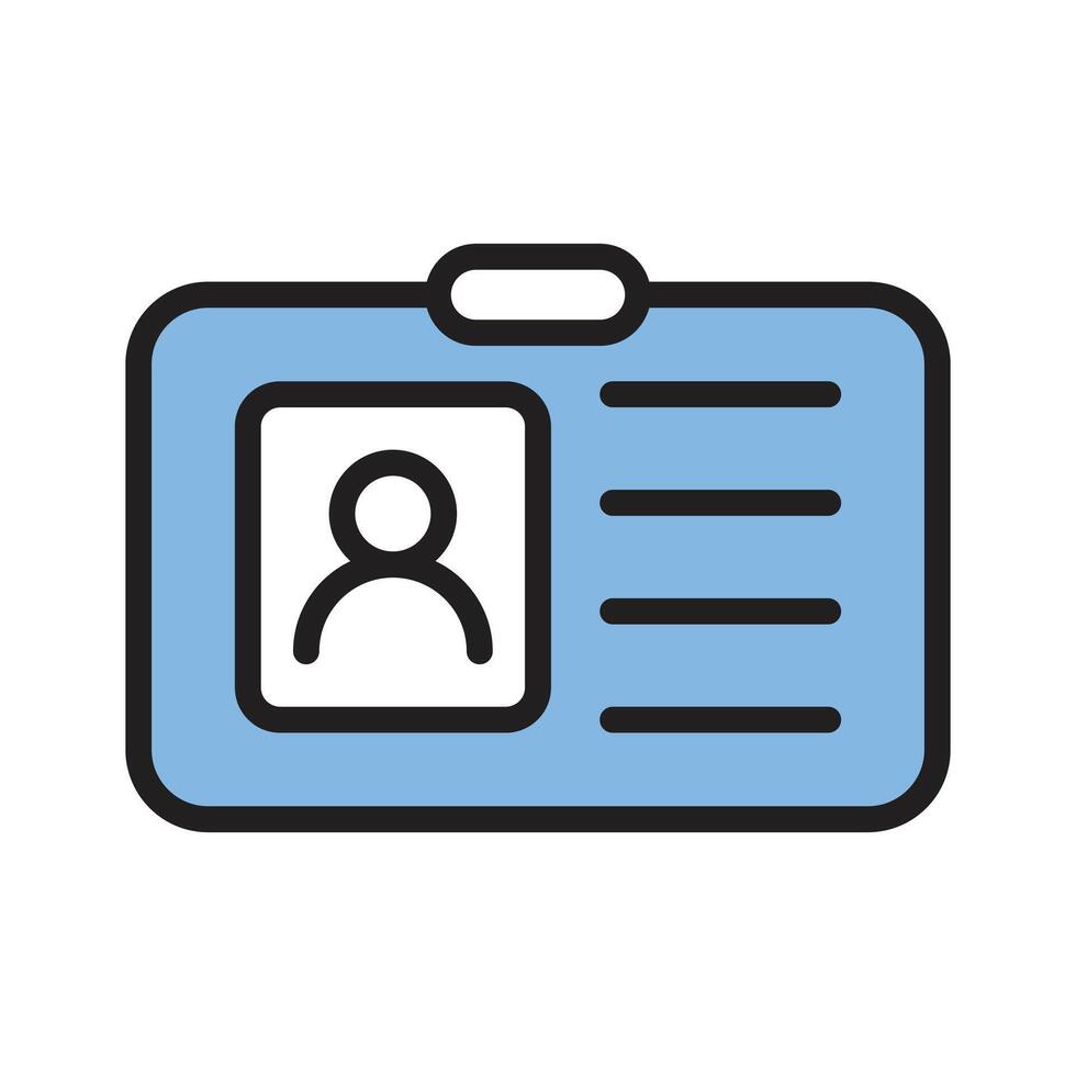 Verify identity easily with the ID card icon for secure access and identification vector